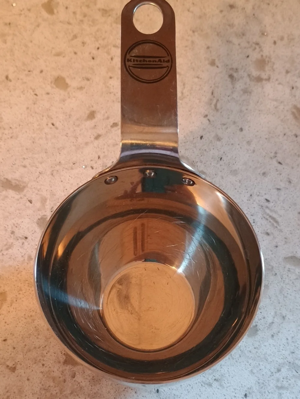 KitchenAid 3 Piece Stainless Steel Measuring Cup Set - 1 Cup, 1/4 Cup, 1/3 Cup